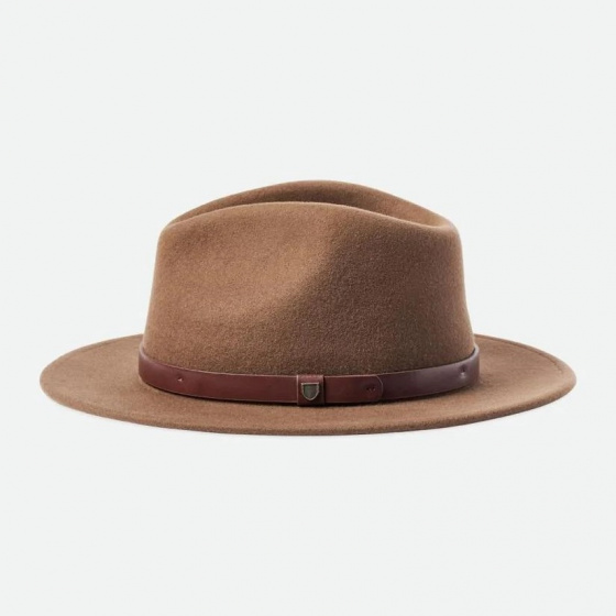 Dark Brown Wool Felt Messer Hat - Brixton Dark Brown Wool Felt Messer Hat - Brixton