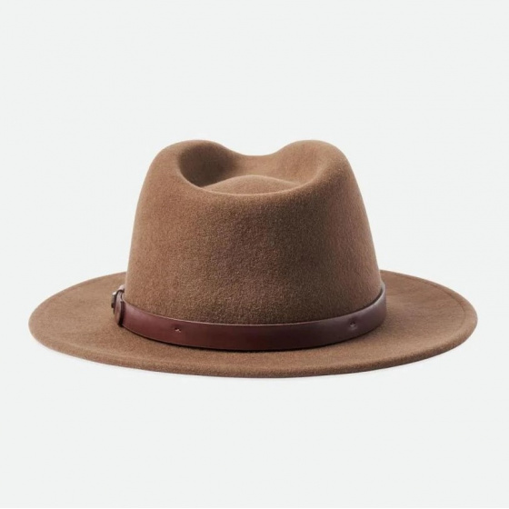 Dark Brown Wool Felt Messer Hat - Brixton Dark Brown Wool Felt Messer Hat - Brixton