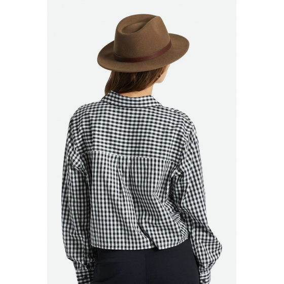 Dark Brown Wool Felt Messer Hat - Brixton Dark Brown Wool Felt Messer Hat - Brixton