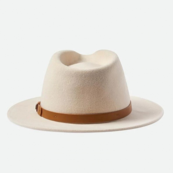 Chapeau Fedora Messer Feutre Laine Blanc - Brixton Chapeau Fedora Messer Feutre Laine Blanc - Brixton