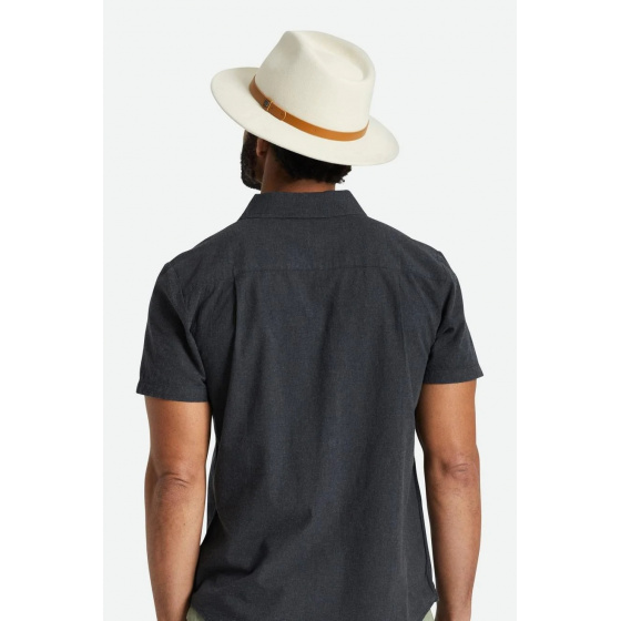 Fedora Messer White Wool Felt Hat - Brixton