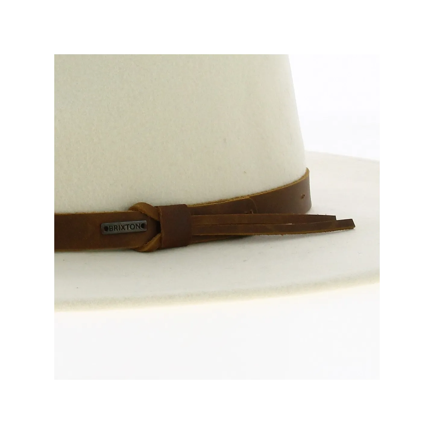 Chapeau Fedora Field Proper Feutre Laine Blanc - Brixton