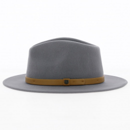 Gray Wool Felt Messer Fedora Hat - Brixton