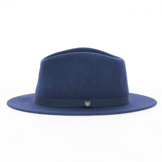 Fedora Messer Packable Hat Wool Felt Navy - Brixton Fedora Messer Packable Hat Wool Felt Navy - Brixton