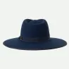 Chapeau Fedora Jo Rancher Feutre Laine Bleu marine - Brixton