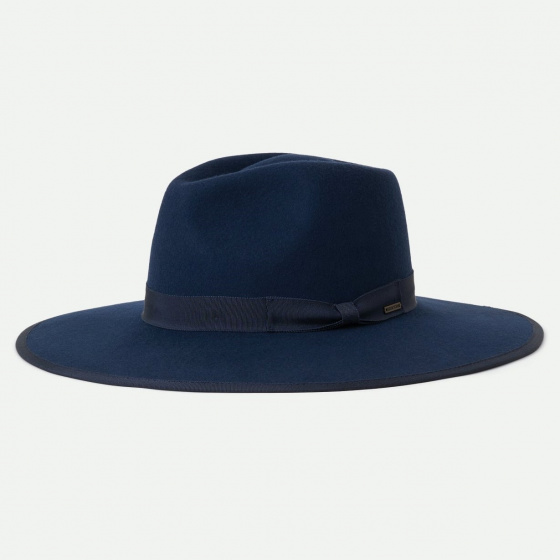 Fedora Jo Rancher Wool Felt Hat Navy Blue - Brixton Fedora Jo Rancher Wool Felt Hat Navy Blue - Brixton