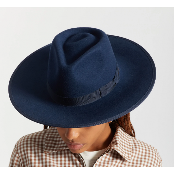 Jo Rancher Wool Felt Fedora Hat Sky Blue - Brixton Jo Rancher Wool Felt Fedora Hat Sky Blue - Brixton