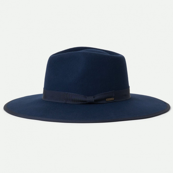 Fedora Jo Rancher Wool Felt Hat Navy Blue - Brixton Fedora Jo Rancher Wool Felt Hat Navy Blue - Brixton