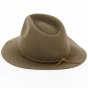 Wesley Fedora Hat Khaki brown felt - Brixton