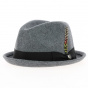 Trilby Gain Hat Heather Grey - Brixton