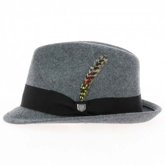 Chapeau Trilby Gain Gris chiné - Brixton