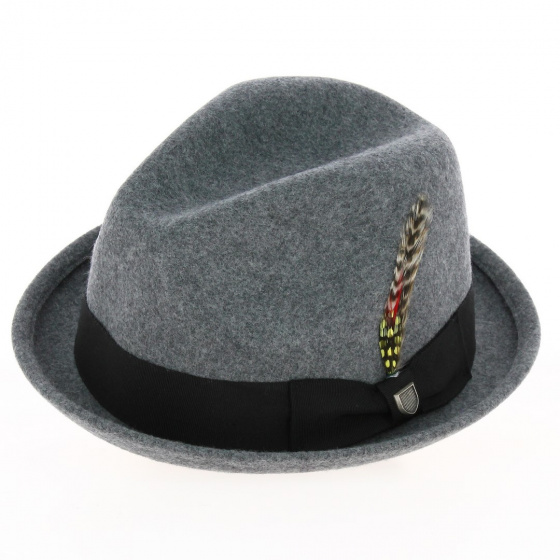 Trilby Gain Hat Heather Grey - Brixton