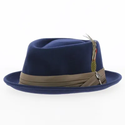 Chapeau Porkpie Stout Bleu Marine - Brixton