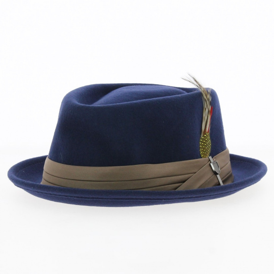Porkpie Stout Hat Navy Blue - Brixton