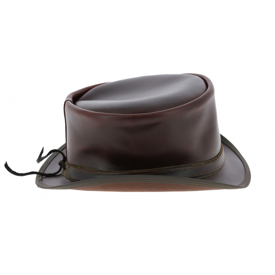 Hampton Leather Half Top Hat Olive - Head'nHome Hampton Leather Half Top Hat Olive - Head'nHome