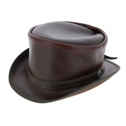 Hampton Half Top Hat Olive Leather - Head'nHome