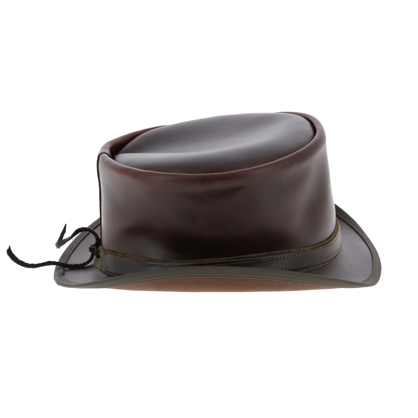 Chapeau Demi Haut de Forme Hampton Cuir - Head'nHome Reference : 17671| Chapellerie Traclet