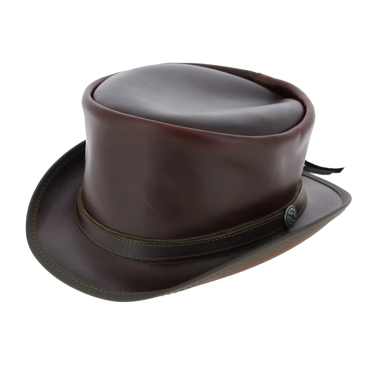 Chapeau Demi Haut de Forme Hampton Cuir - Head'nHome Reference : 17671| Chapellerie Traclet