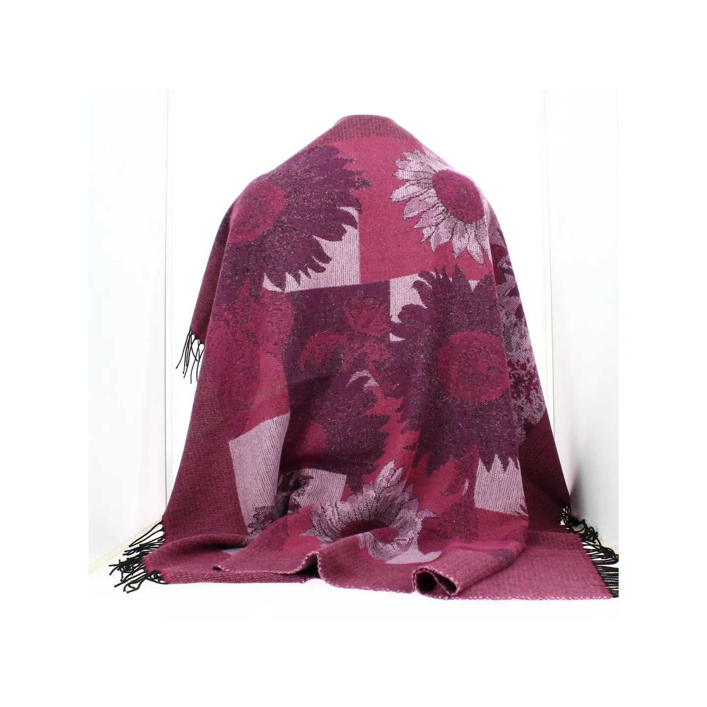 Floral Plum Poncho - Traclet