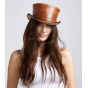 Hampton Leather Half Top Hat Camel - Head'nHome