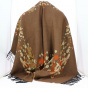 Poncho Rorschach patterns brown recto - Traclet