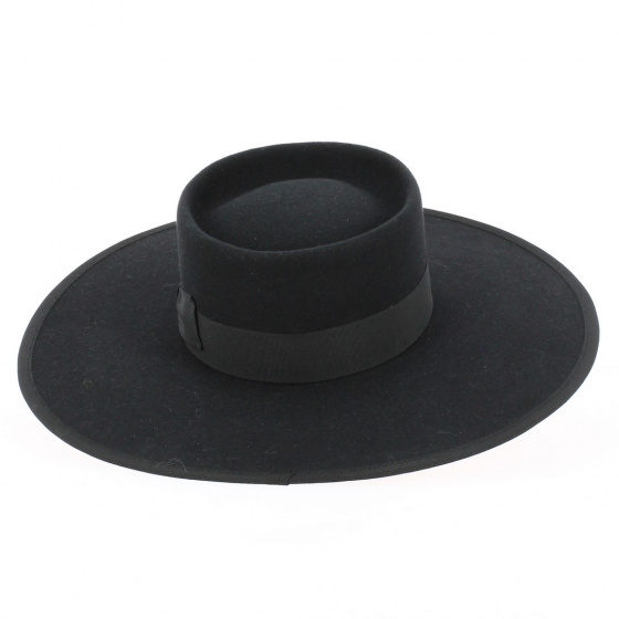 Chapeau Alsacien larges bords - forme Gambler