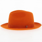 Fédora Le Chazelles Bright Orange Felt Hat - Fléchet