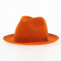 Fédora Le Chazelles Bright Orange Felt Hat - Fléchet