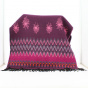 Pink scarf with geometric pattern recto - Traclet