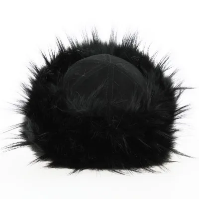 Tkhatch black leather and fur hat Reference: 11472 | Chapellerie Traclet