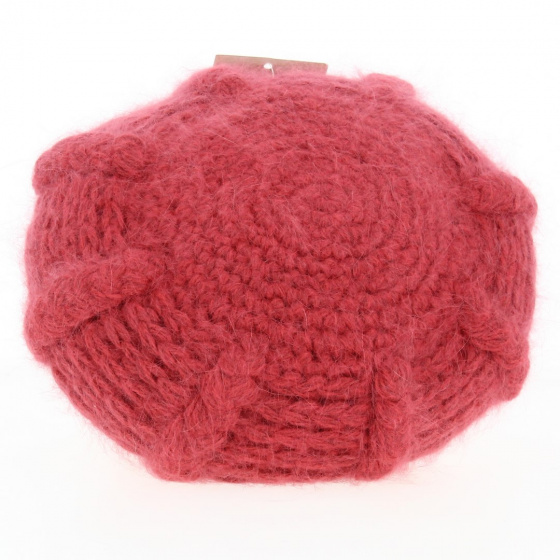 Sophie Angora fuchsia beret- Traclet