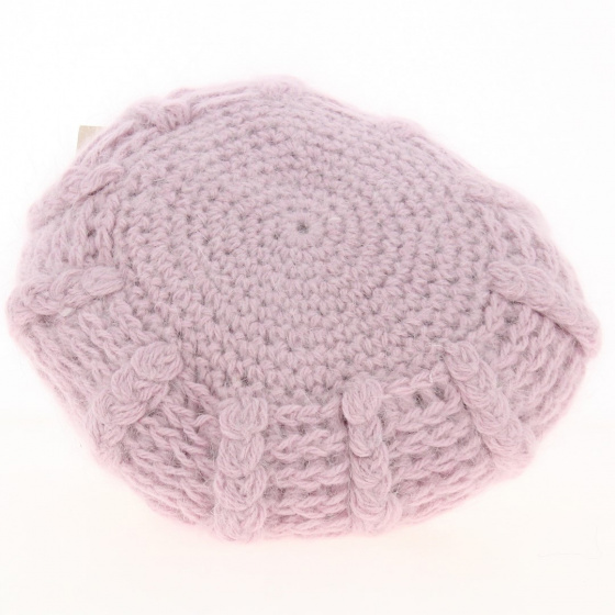 Béret Sophie Angora rose pâle - Traclet Béret Sophie Angora rose pâle - Traclet
