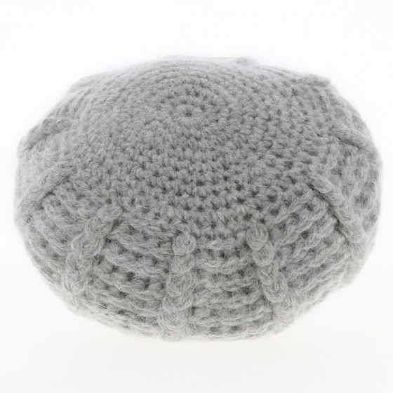 Béret Sophie Angora gris clair - Traclet Béret Sophie Angora gris clair - Traclet