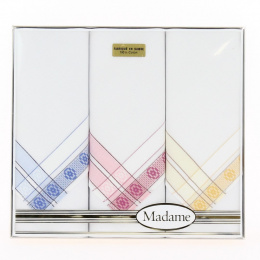 3 Cotton Handkerchiefs with Floral Patterns - Traclet