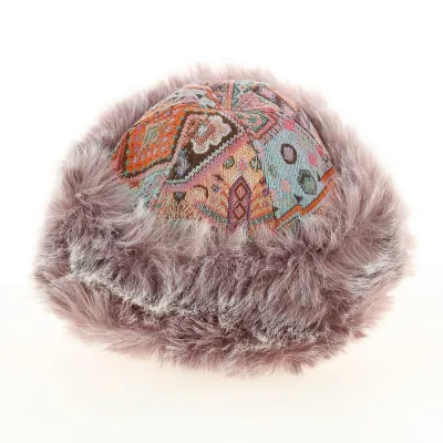 Toque Brigitte Motifs Aztèque Parme - Traclet