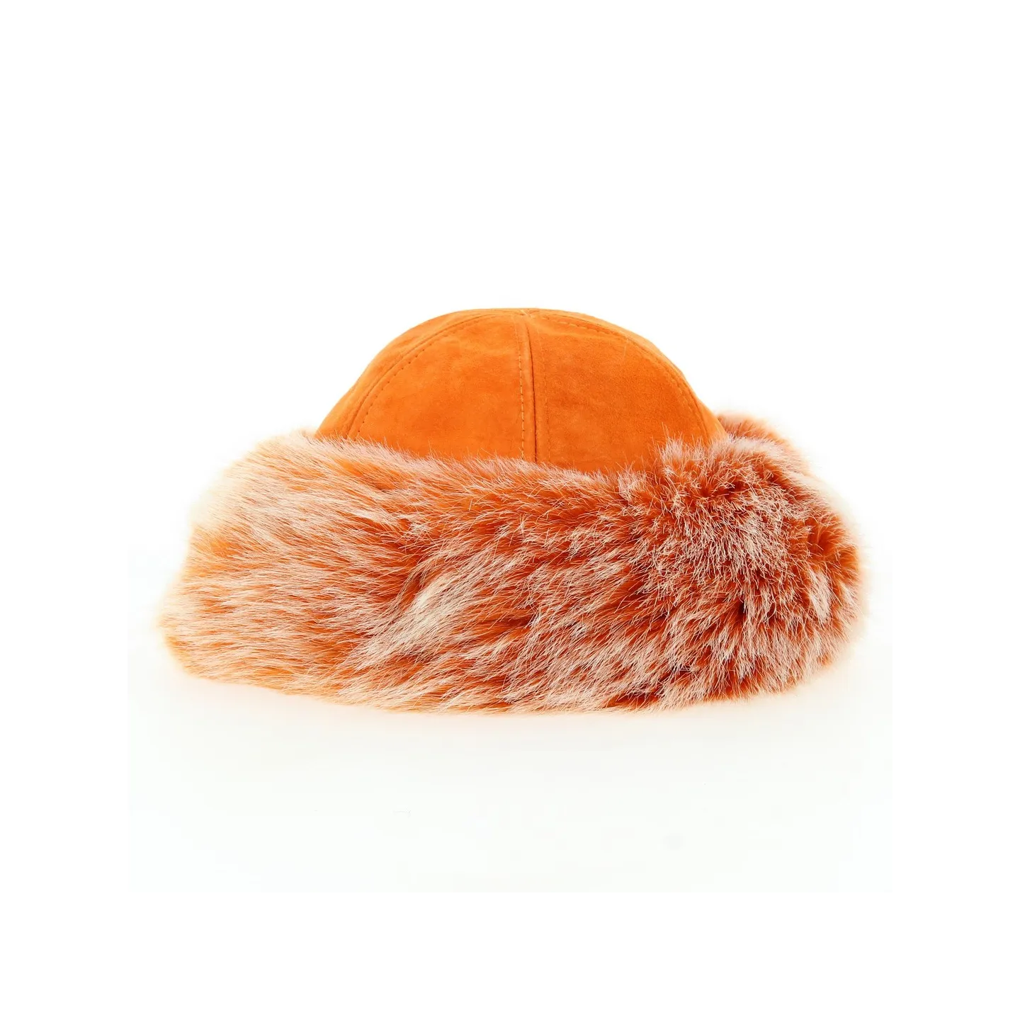 Toque Nastasia Cuir & Fausse Fourrure Orange - Traclet