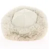 Toque Ivanova Ecru Leather & White Faux Fur - Traclet