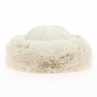 Toque Ivanova Ecru Leather & White Faux Fur - Traclet