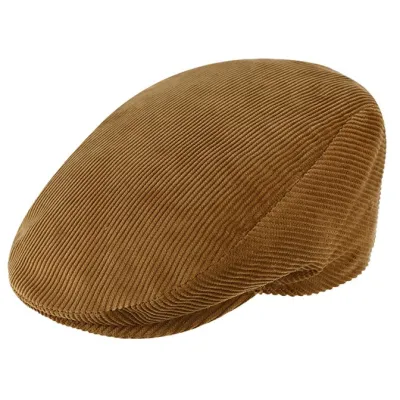 Casquette Plate Velours Camel