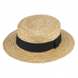 Natural straw boater - Traclet