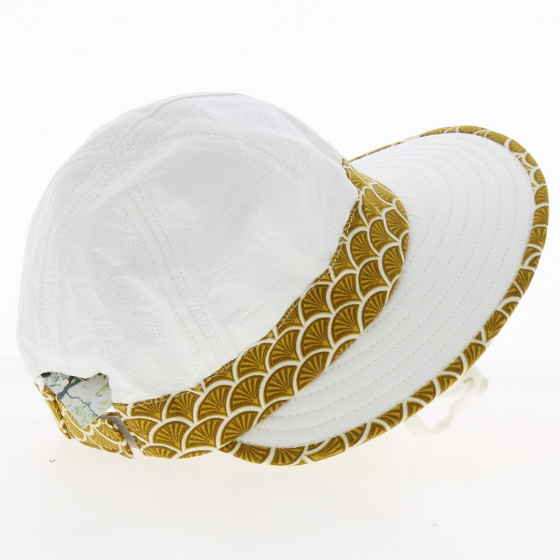 Louison Girl's Cap with Anti-UV Mustard Chin Strap - Soway