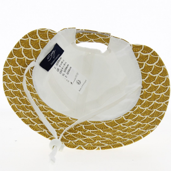 Louison Girl's Cap with Anti-UV Mustard Chin Strap - Soway