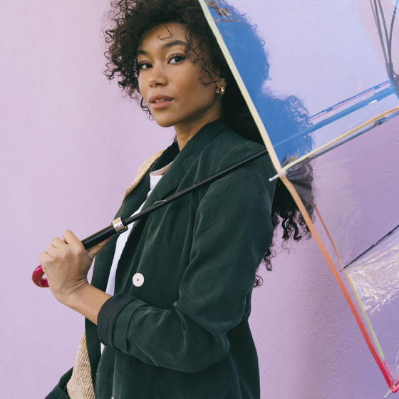 Women's cane umbrella Cloche Néon - Piganiol