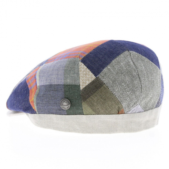 Patchwork Domiti Linen & Cotton Cap - Traclet Patchwork Domiti Linen & Cotton Cap - Traclet