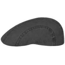 Madison Flat Washed Cotton Black Cap - Stetson