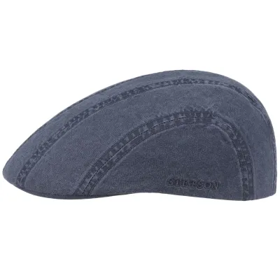 Casquette Plate Madison delavée Marine Cotton Stetson