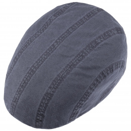 Madison delavée Flat Cap Navy Cotton Stetson