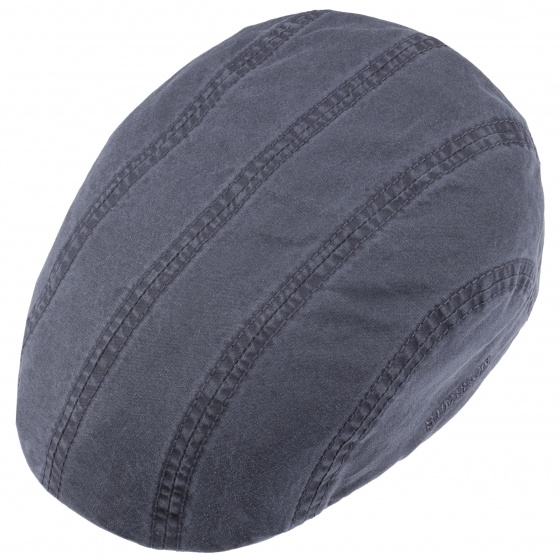 Casquette Plate Madison delavée Marine Cotton Stetson