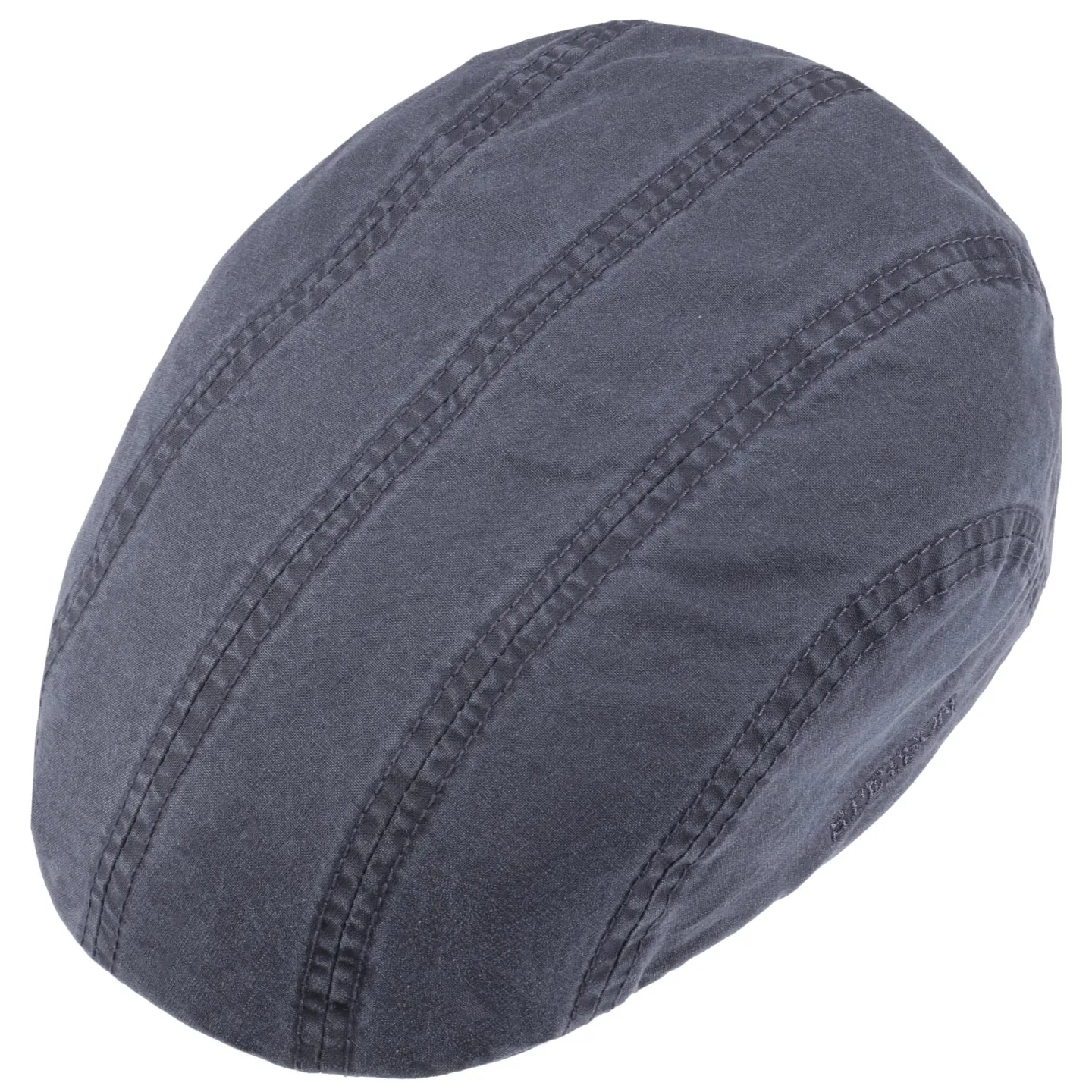 Navy Washed Madison Flat Cap Cotton Stetson Reference: 11872 | Traclet Hat Shop