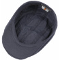 Navy Washed Madison Flat Cap Cotton Stetson